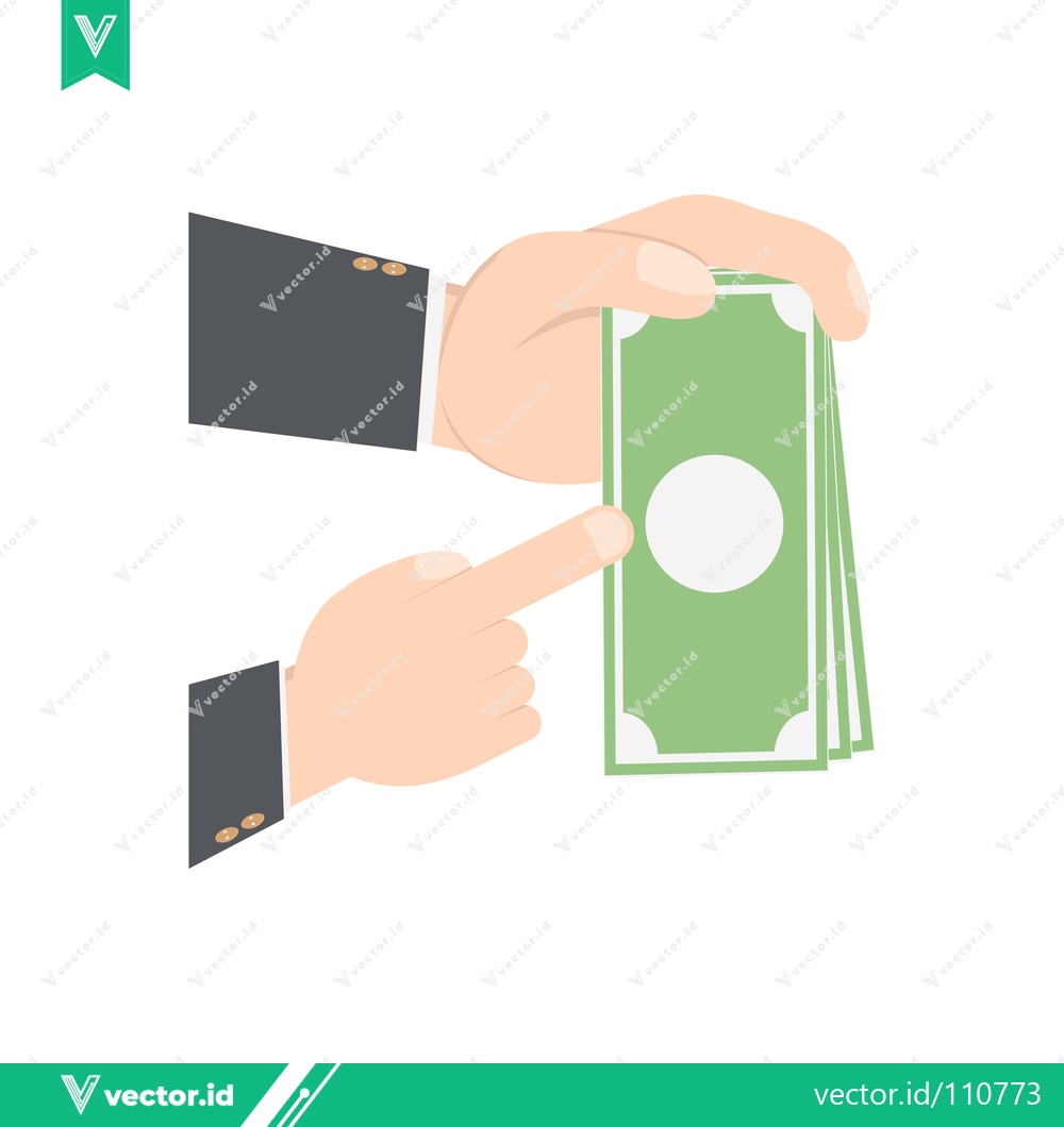 Premium Vector dari Hand Offering Money for Payment or Transaction