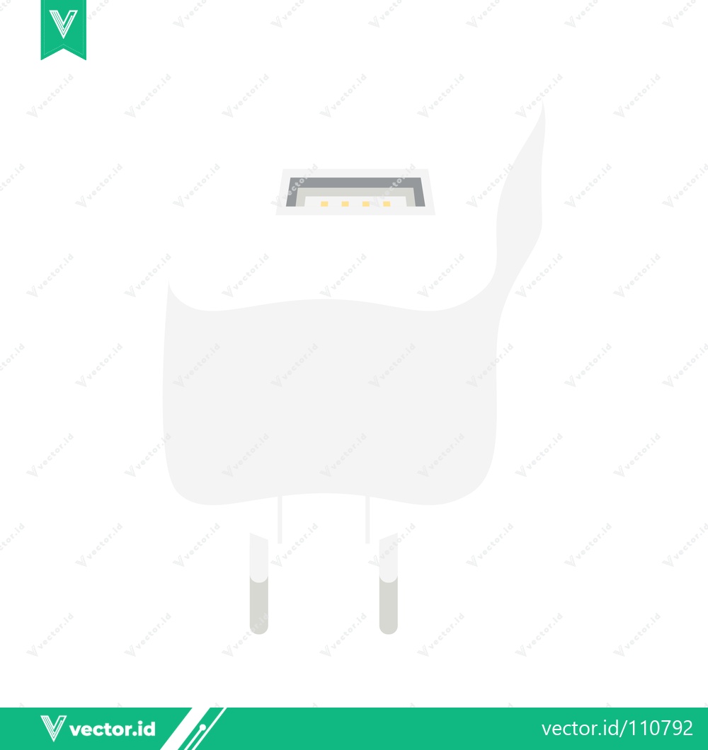 Premium Vector dari White USB Wall Charger Adapter for Electronic Devices