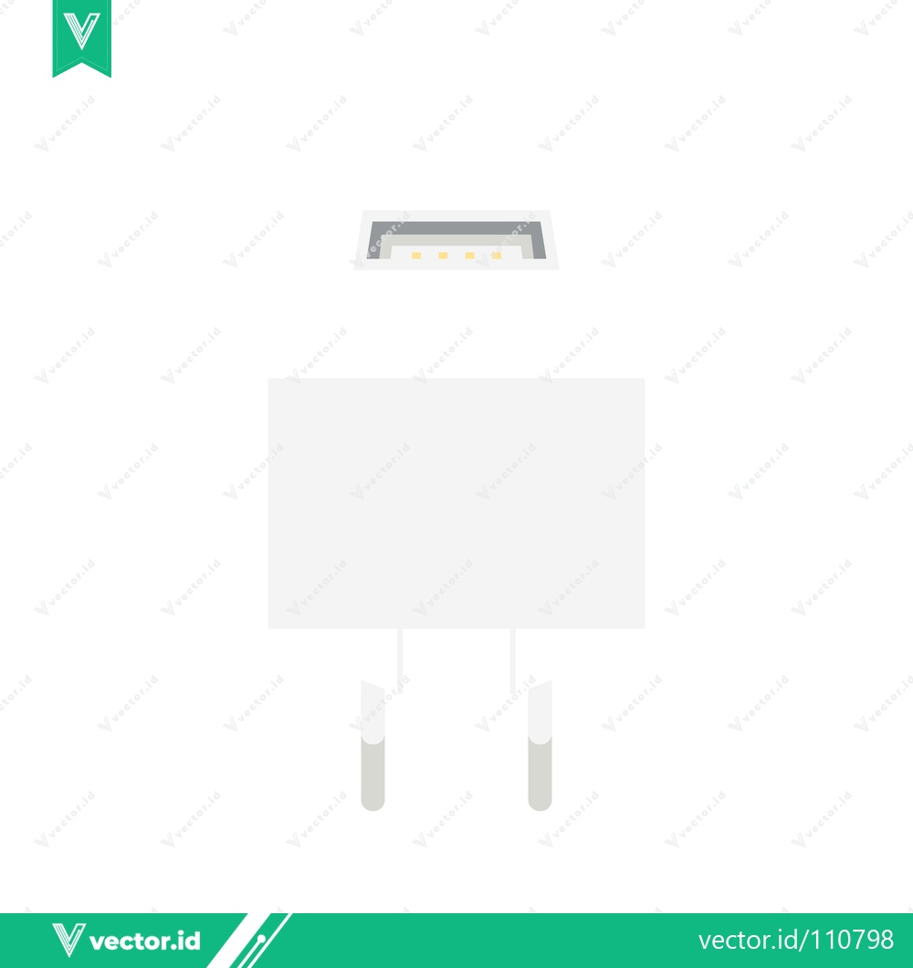 Premium Vector of White USB Power Adapter for Charging Devices
