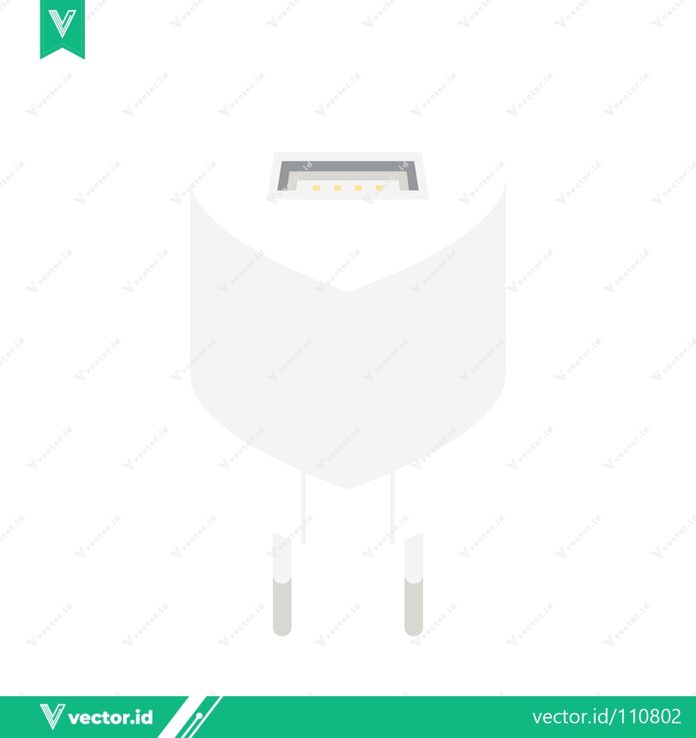Premium Vector dari Modern White USB Power Adapter for Electronics