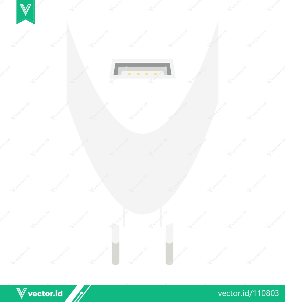 Premium Vector dari White USB Wall Charger Adapter with Two Prongs