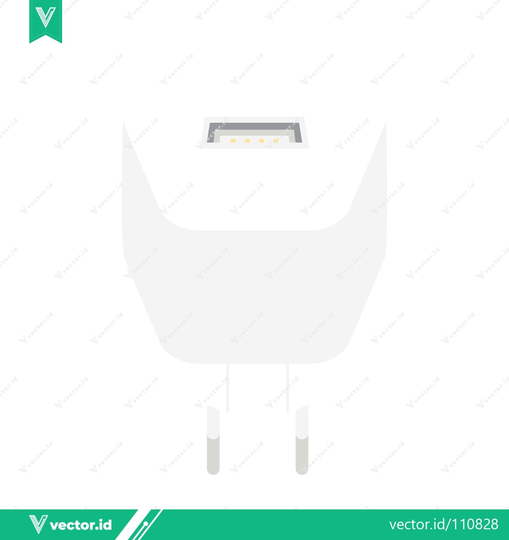 Premium Vector dari White USB Power Adapter for Charging Devices