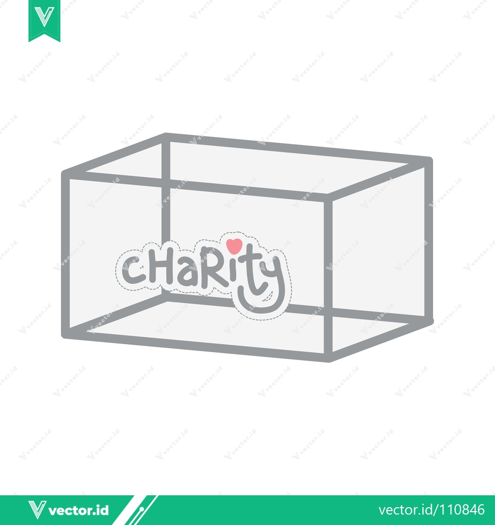 Premium Vector of Charity Donation Box with Heart Symbol