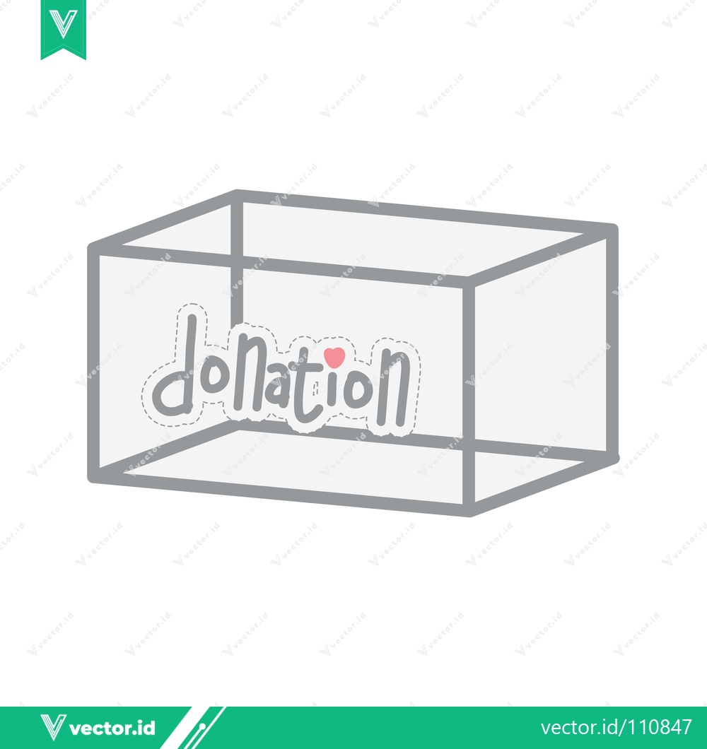 Premium Vector dari Simple Donation Box Illustration with Heart Icon