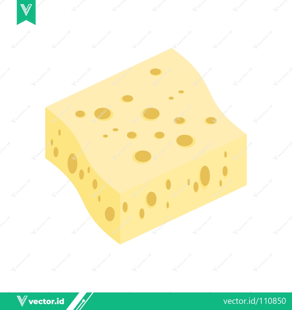 Premium Vector of A piece of Swiss cheese with holes