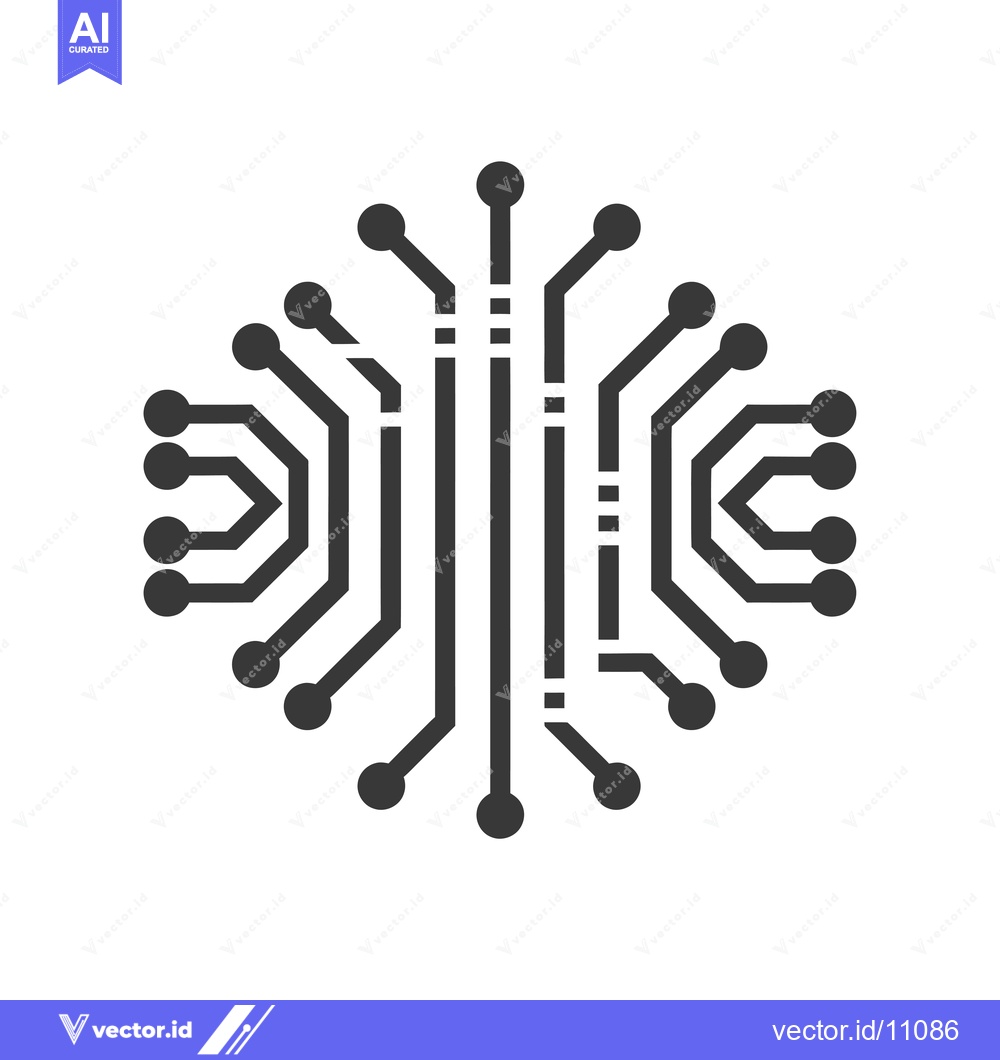 Premium Vector dari Abstract Circuit Board Design with Connected Nodes