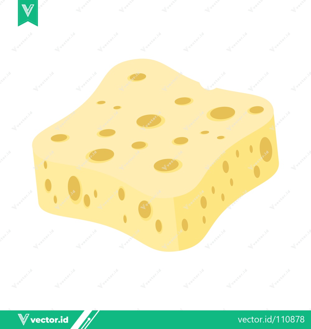 Premium Vector of A Yellow Sponge with Many Holes