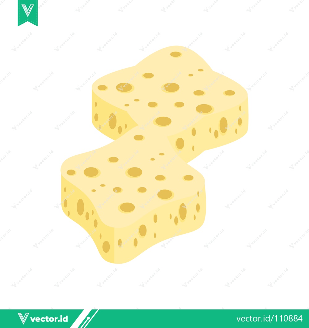 Premium Vector dari Yellow Sponge with Holes for Cleaning