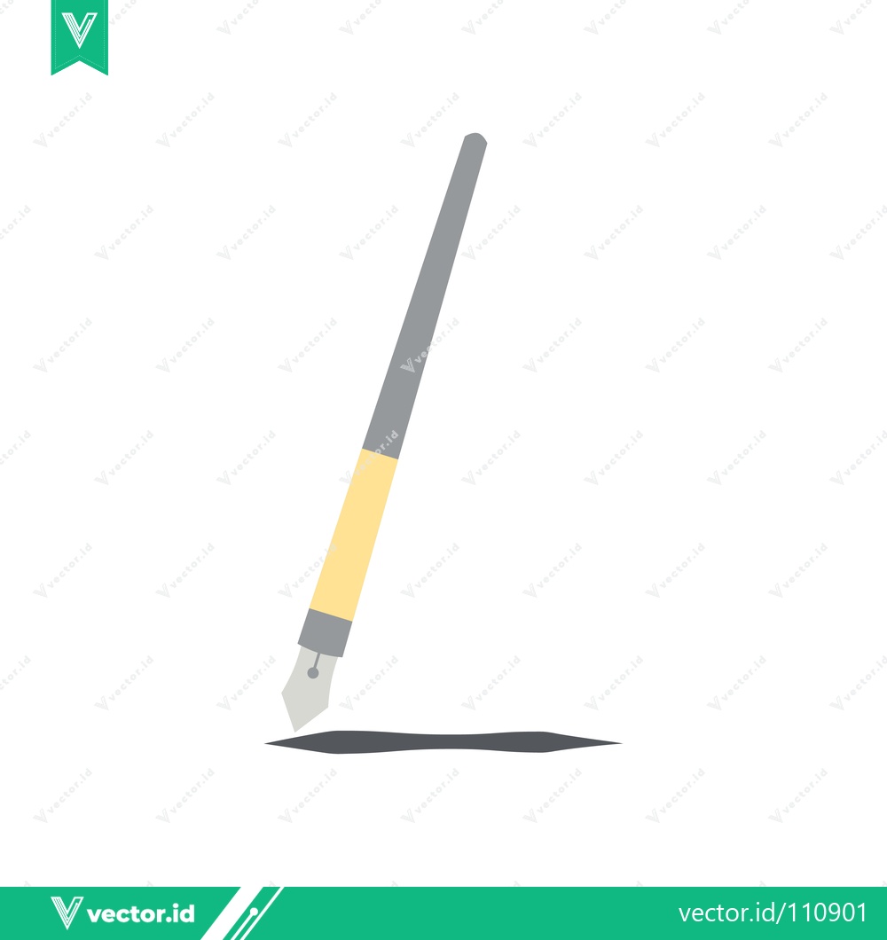 Premium Vector dari Minimalist Illustration of a Fountain Pen Drawing a Line