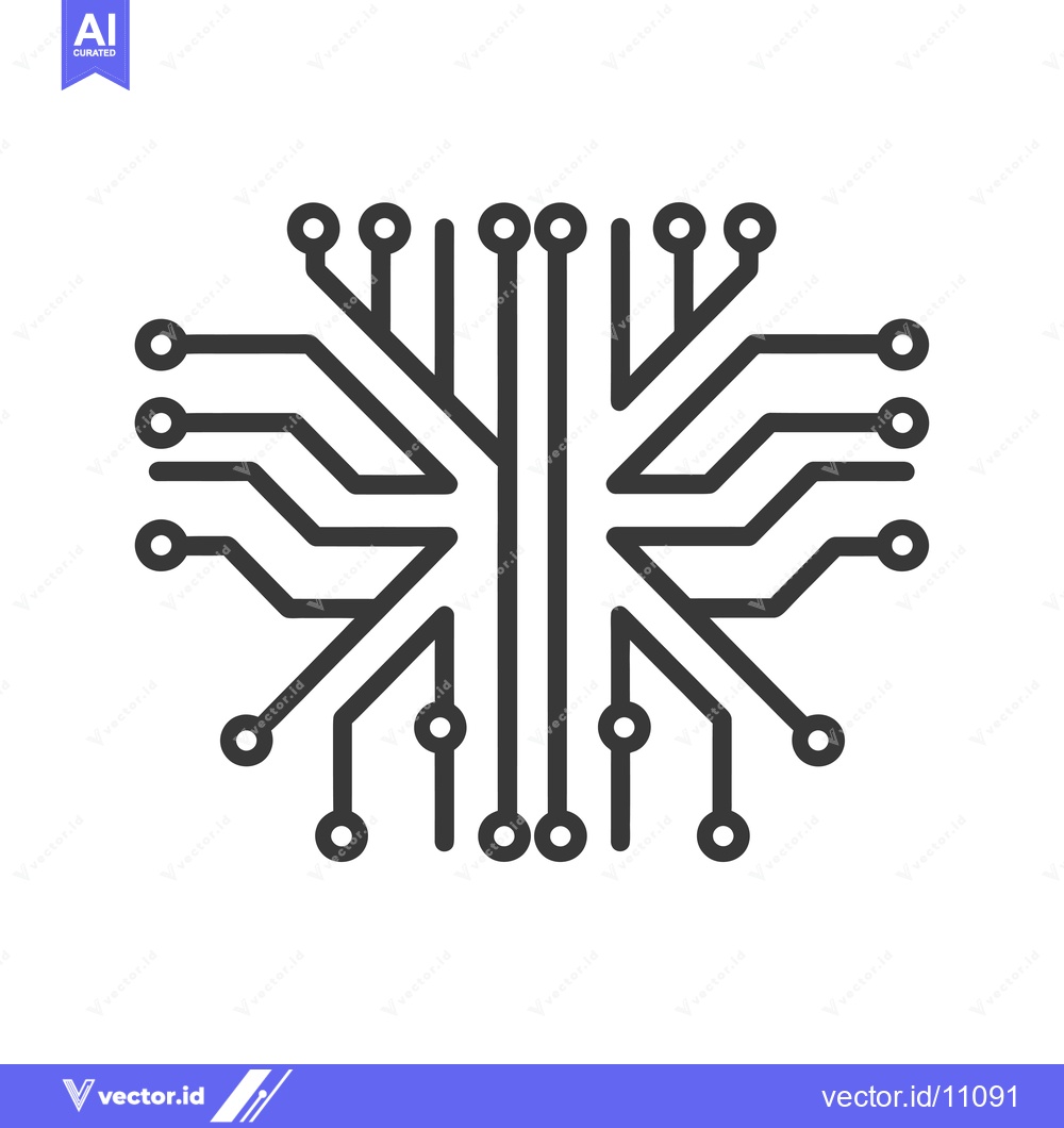 Premium Vector of Abstract Circuit Board Design with Multiple Connections