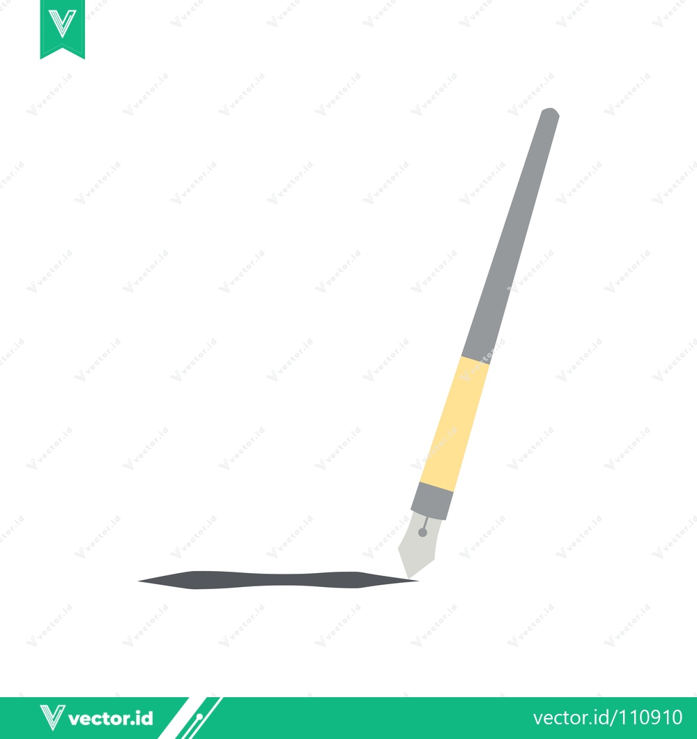 Premium Vector dari Elegant Fountain Pen Drawing a Line on White Background