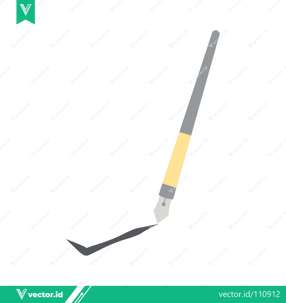 Premium Vector dari Elegant Fountain Pen Drawing a Sharp Line on White Background
