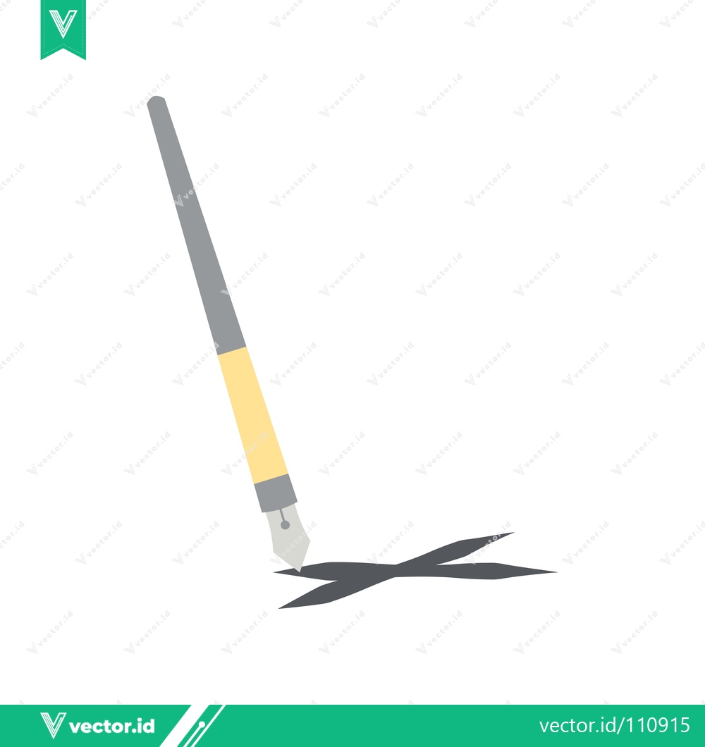 Premium Vector dari A paintbrush drawing an X mark on a white background