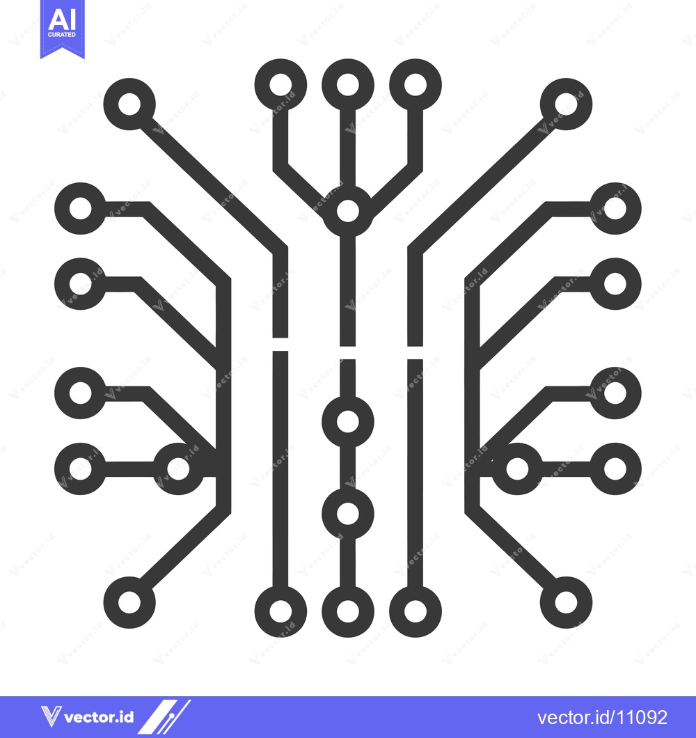 Premium Vector dari Abstract Circuit Board Pattern with Multiple Connections