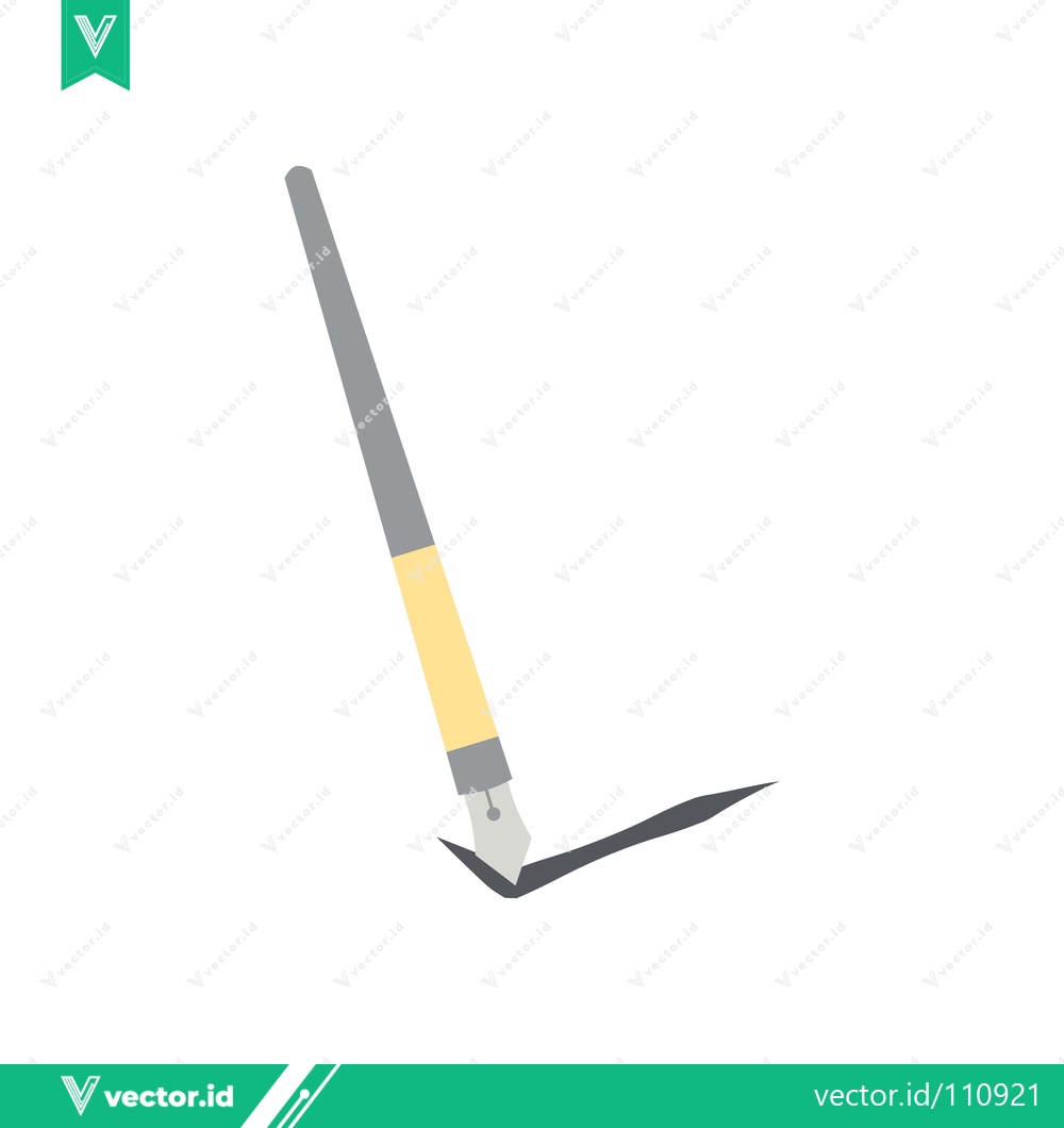 Premium Vector dari Elegant Fountain Pen Drawing a Sharp Line on White Background