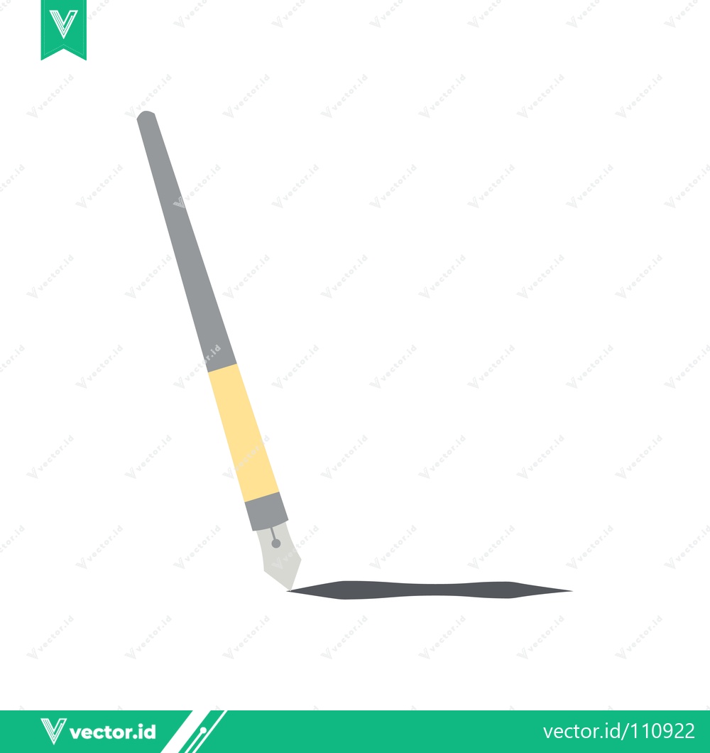 Premium Vector dari A classic fountain pen drawing a smooth dark line on a white background symbolizing creativity and writing