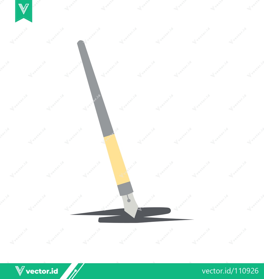 Premium Vector dari Elegant Fountain Pen Drawing a Bold Line on White Background
