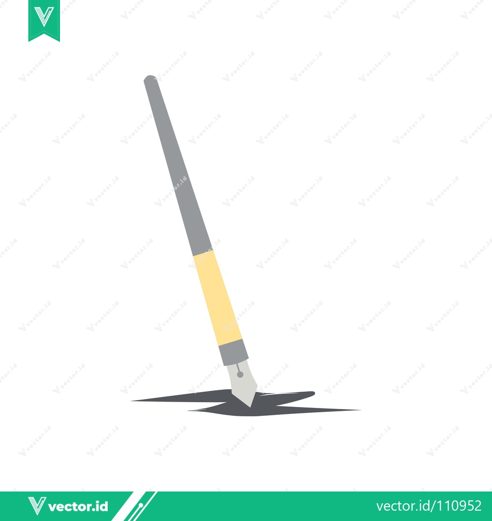 Premium Vector of Stylized Illustration of a Fountain Pen Writing on a Surface