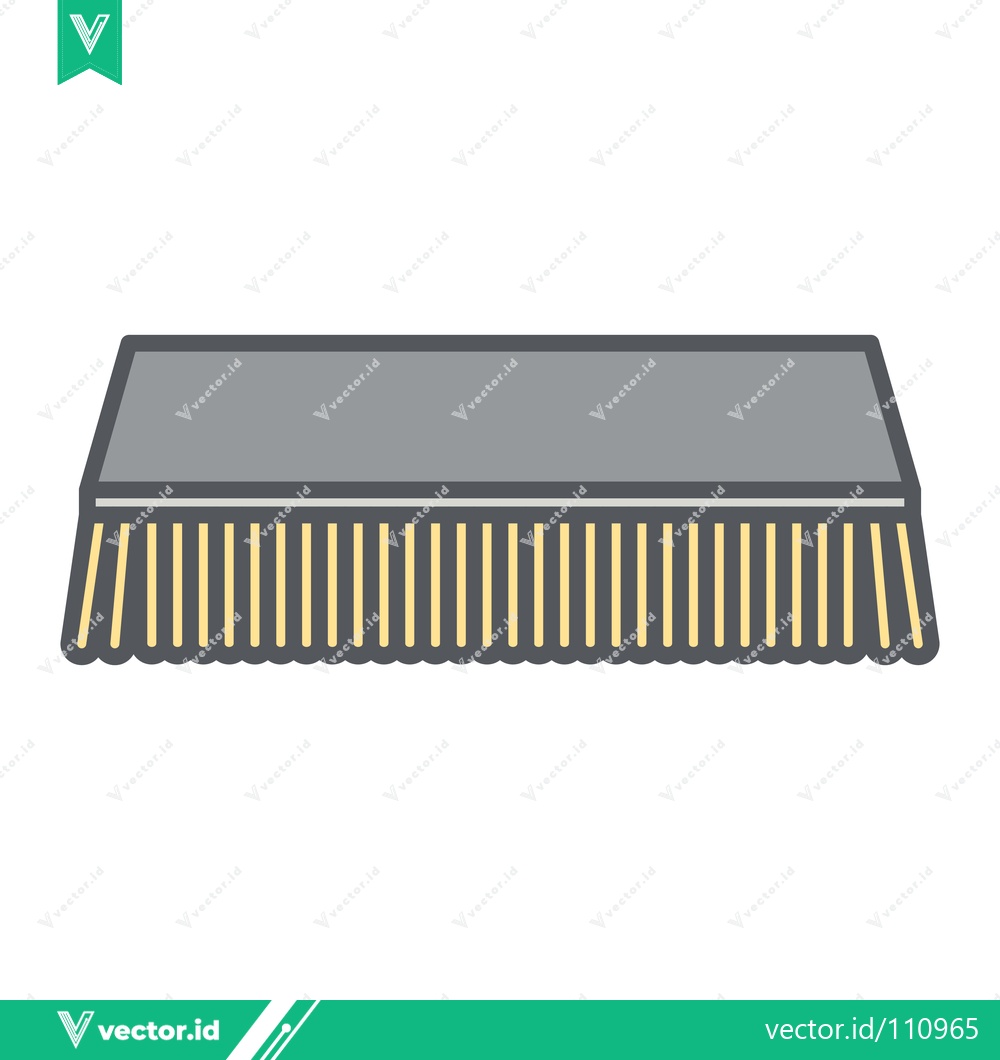 Premium Vector dari Illustration of a striped awning with a gray top and fringe