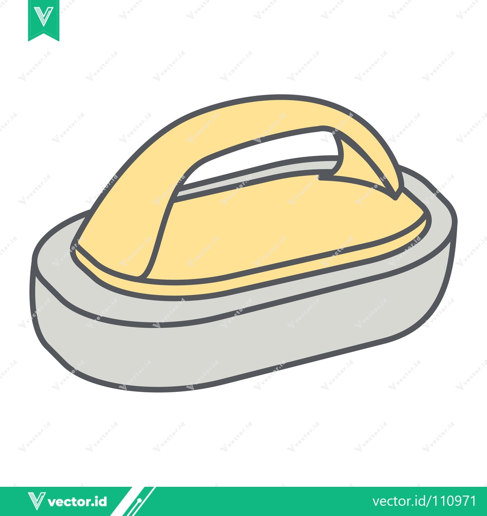 Premium Vector dari Simple Cartoon Illustration of a Scrub Brush