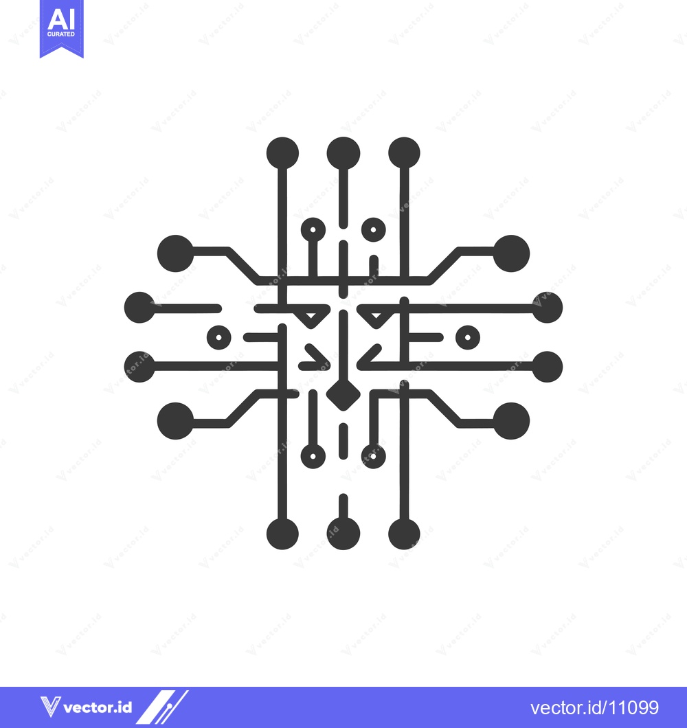 Premium Vector dari Abstract Circuit Board with Geometric Pattern