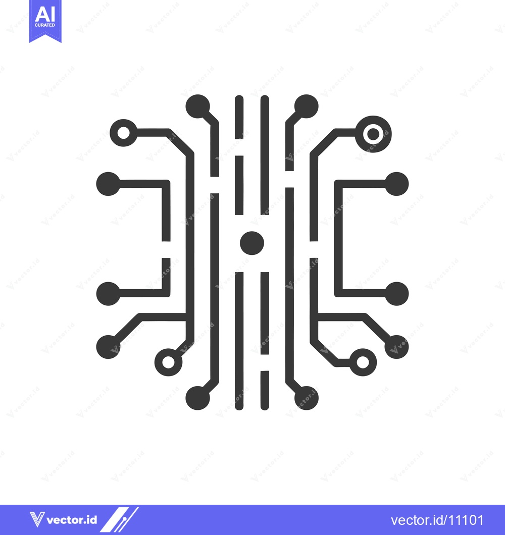 Premium Vector dari Abstract Circuit Board with Multiple Connections