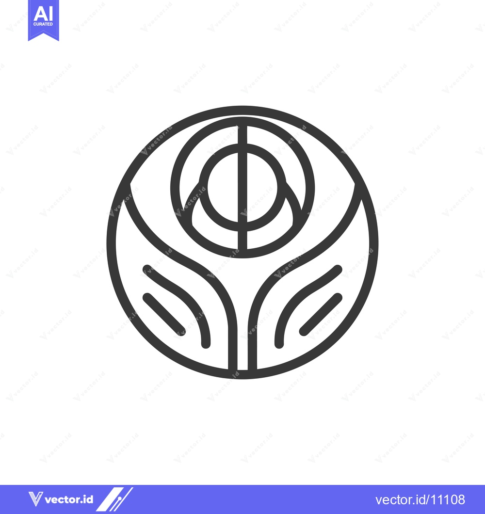 Premium Vector of Abstract circular design with concentric circles and curved lines