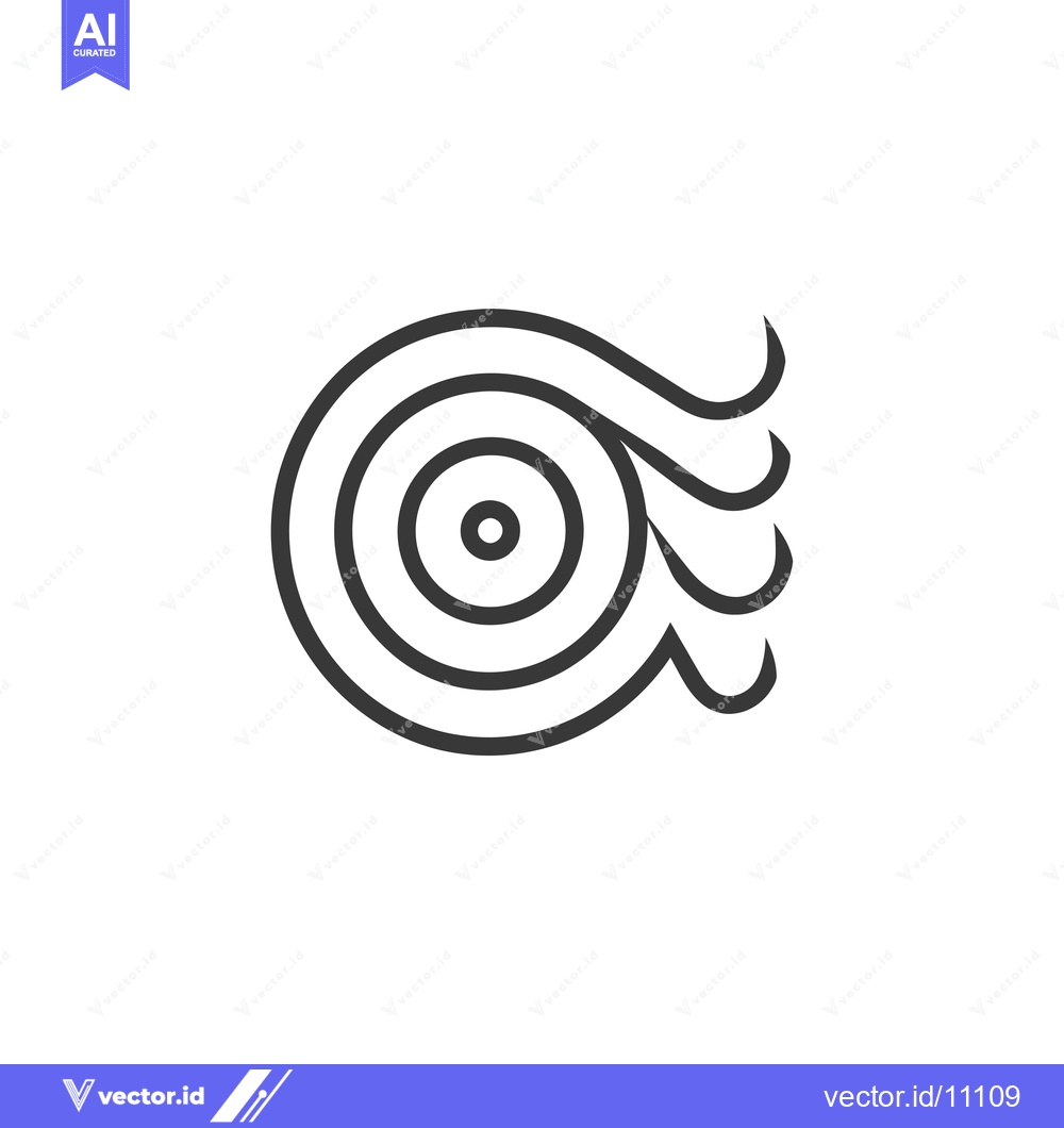 Premium Vector dari Abstract Circular Design with Concentric Circles and Curved Lines
