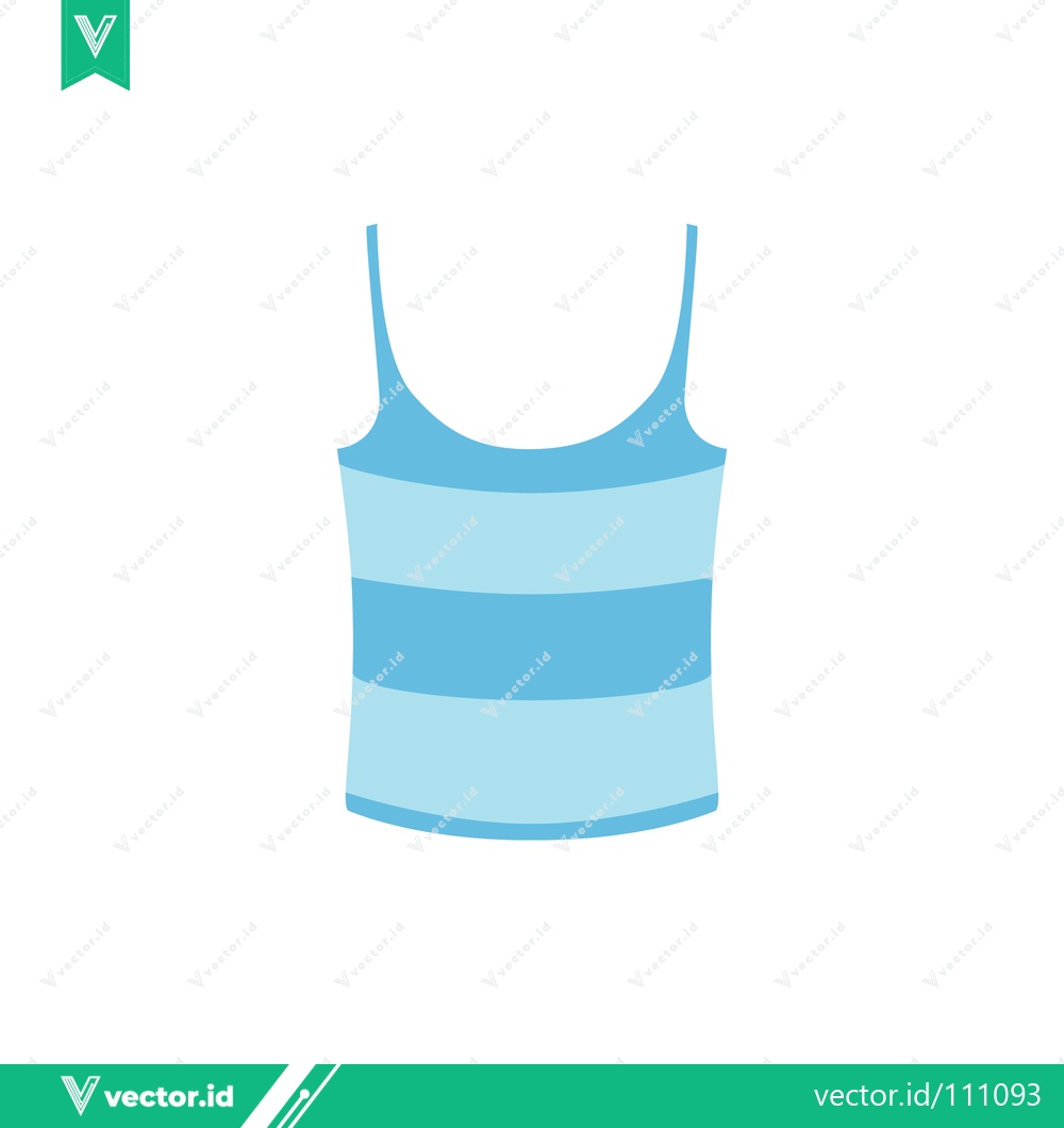 Premium Vector dari Striped Blue Camisole Top Flat Illustration