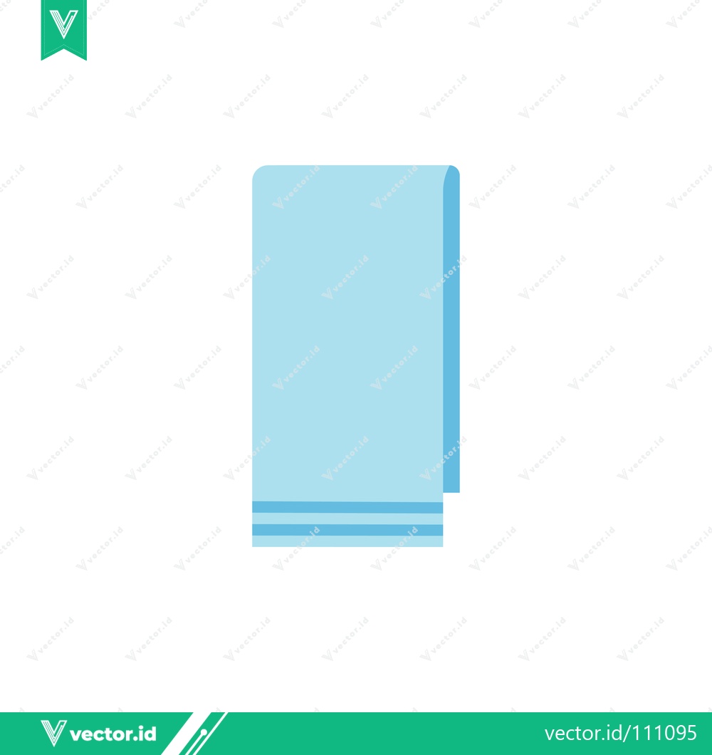 Premium Vector dari A simple clean illustration of a folded light blue towel