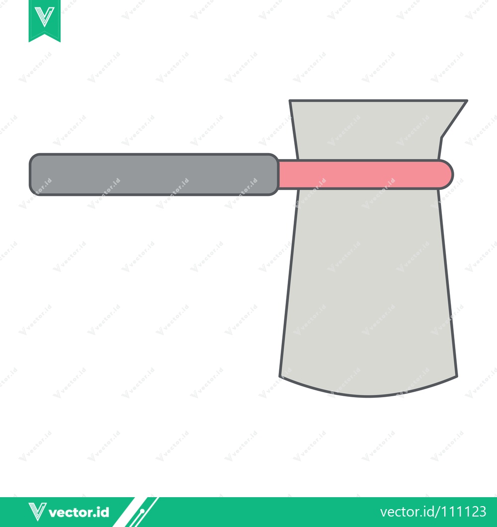 Premium Vector dari Minimalist Illustration of a Turkish Coffee Pot