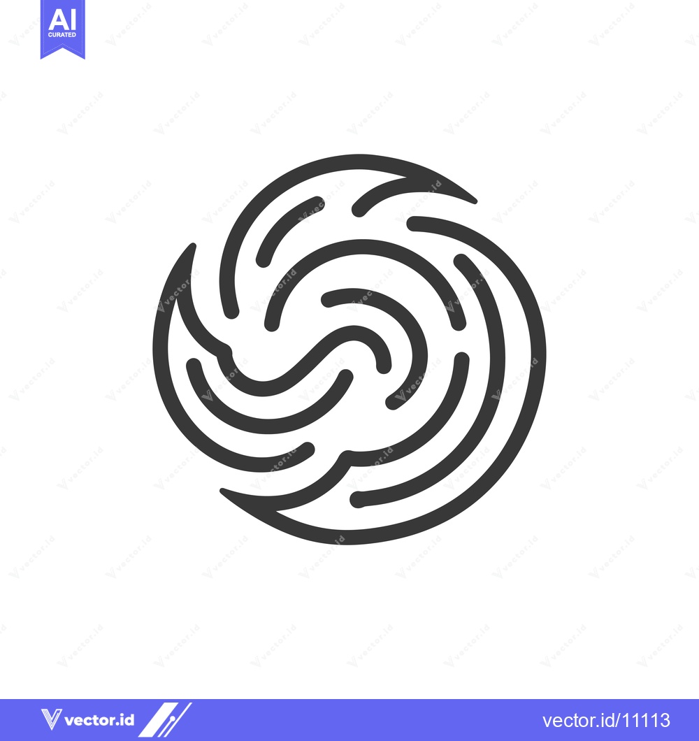 Premium Vector dari Abstract Circular Design with Curved Lines