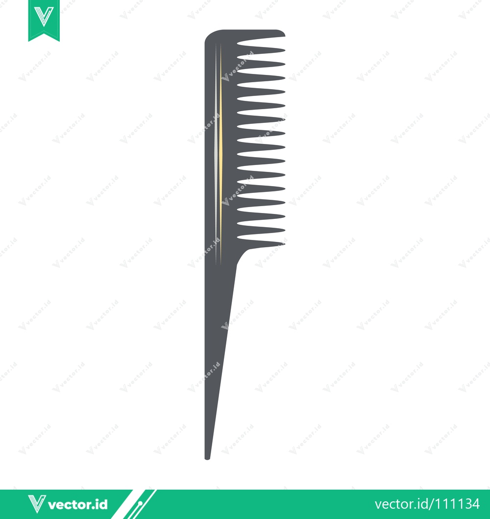 Premium Vector of Professional Rat Tail Comb for Hair Styling and Sectioning