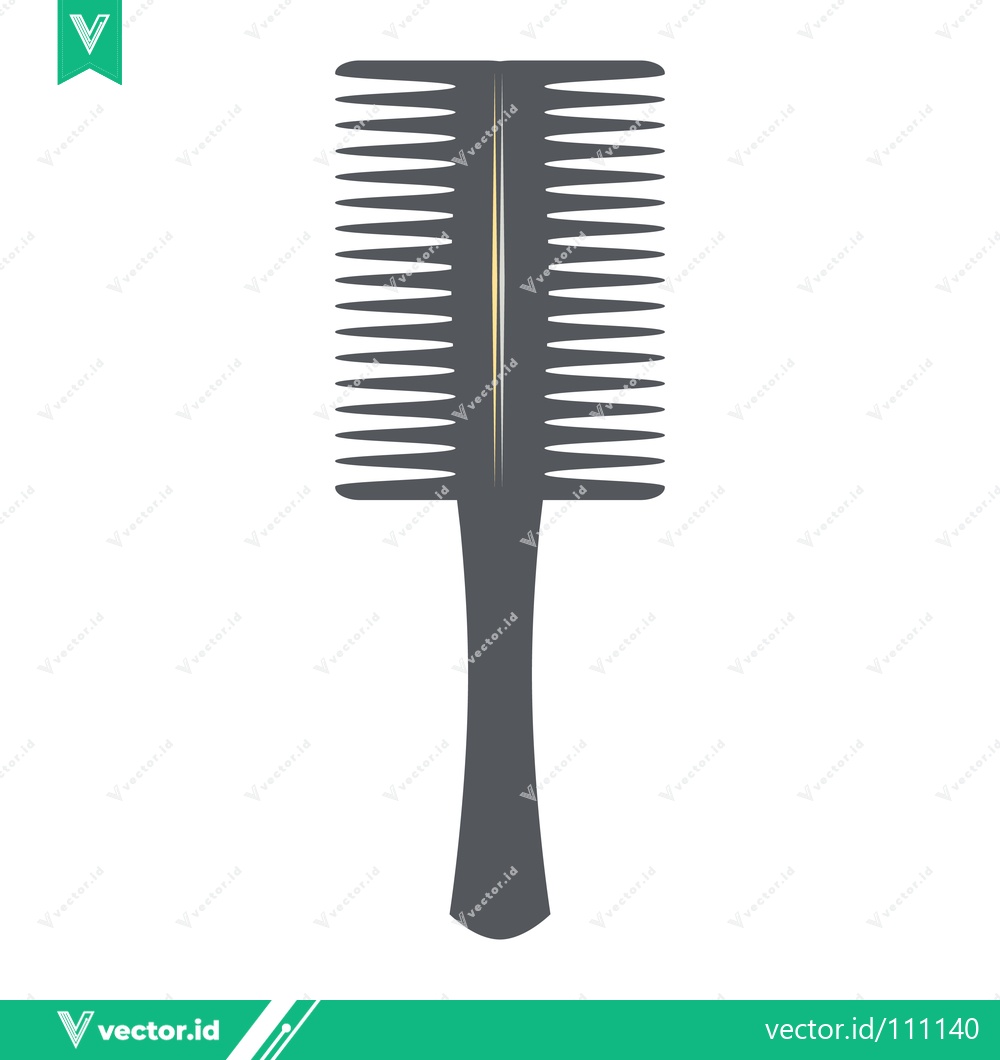 Premium Vector of Styling Comb for Hair with Two Sides