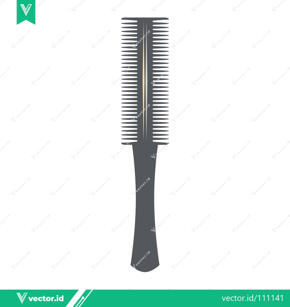 Premium Vector dari Professional Hair Cutting Comb with Integrated Razor Blade for Styling and Trimming