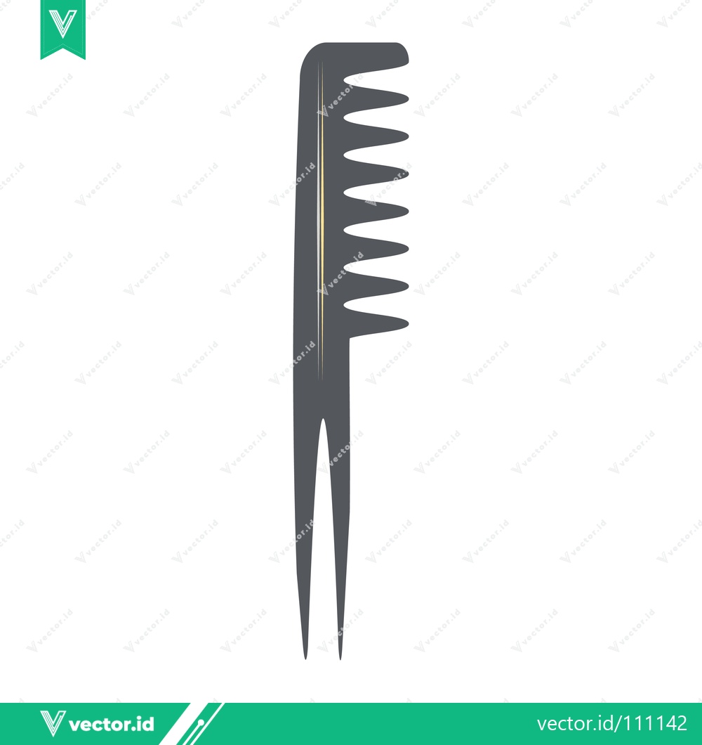 Premium Vector dari Styling Comb with Tail for Hairdressing and Grooming