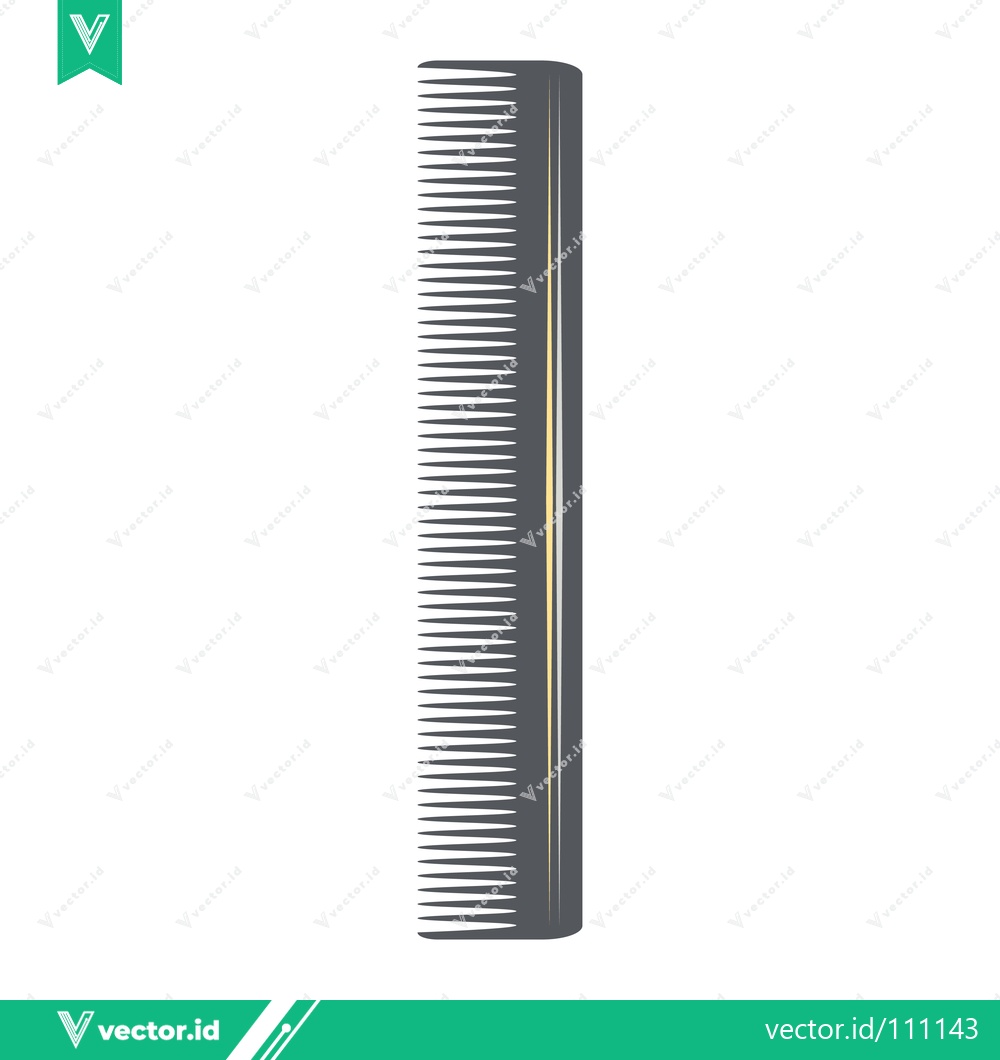 Premium Vector dari A Simple Gray Comb with a Yellow Stripe