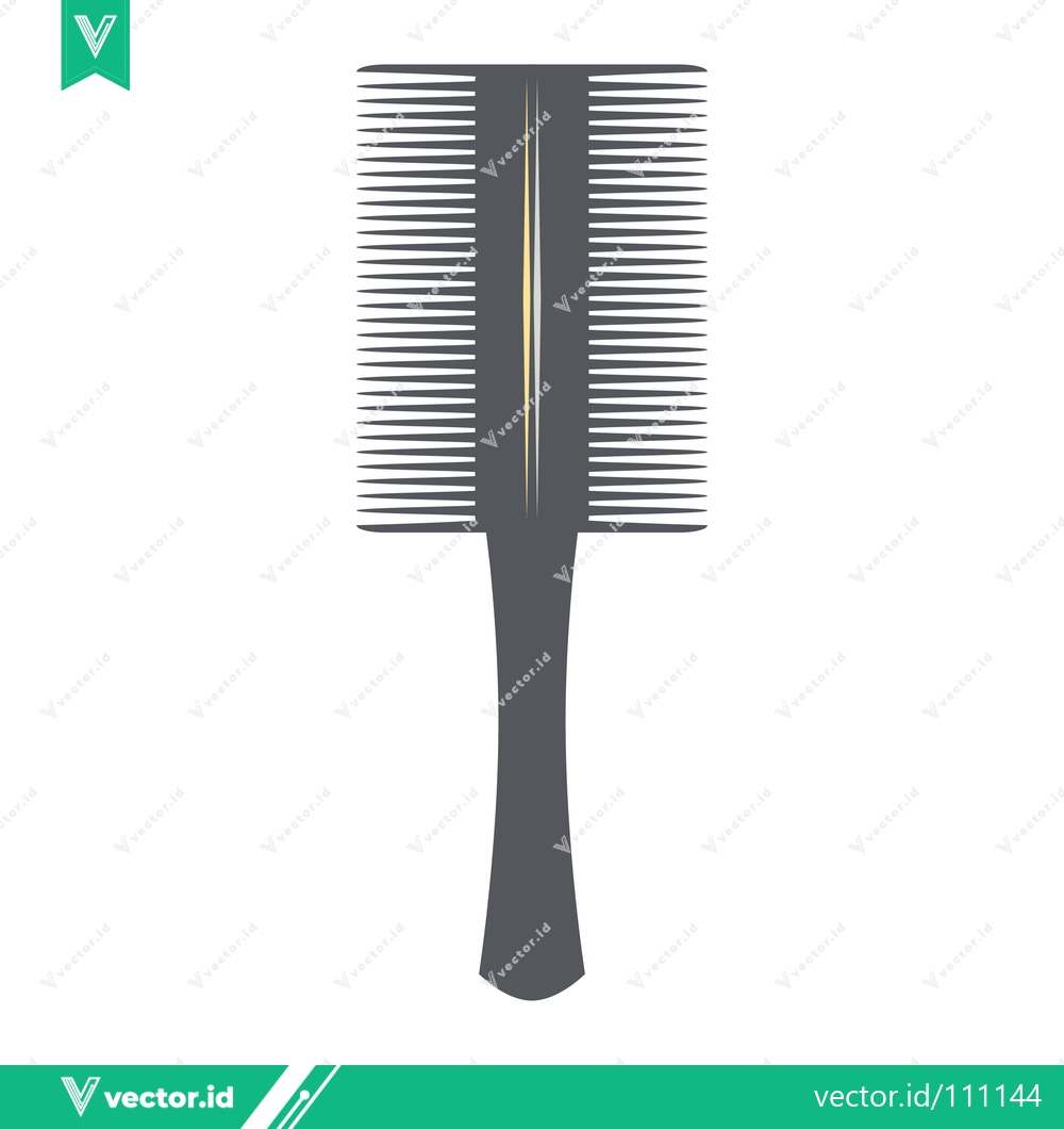 Premium Vector dari Double-Sided Hair Comb for Styling and Detangling