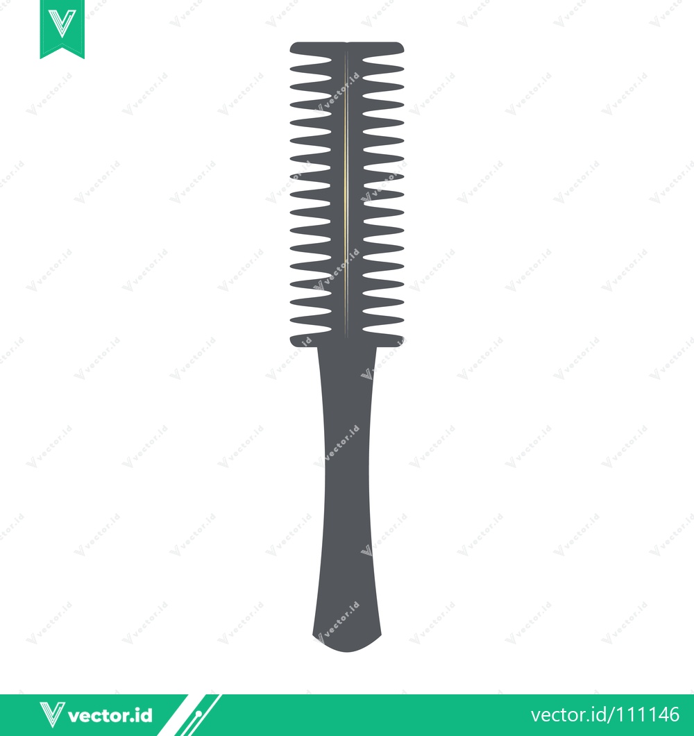Premium Vector of Styling Comb with Double-Sided Teeth for Hair
