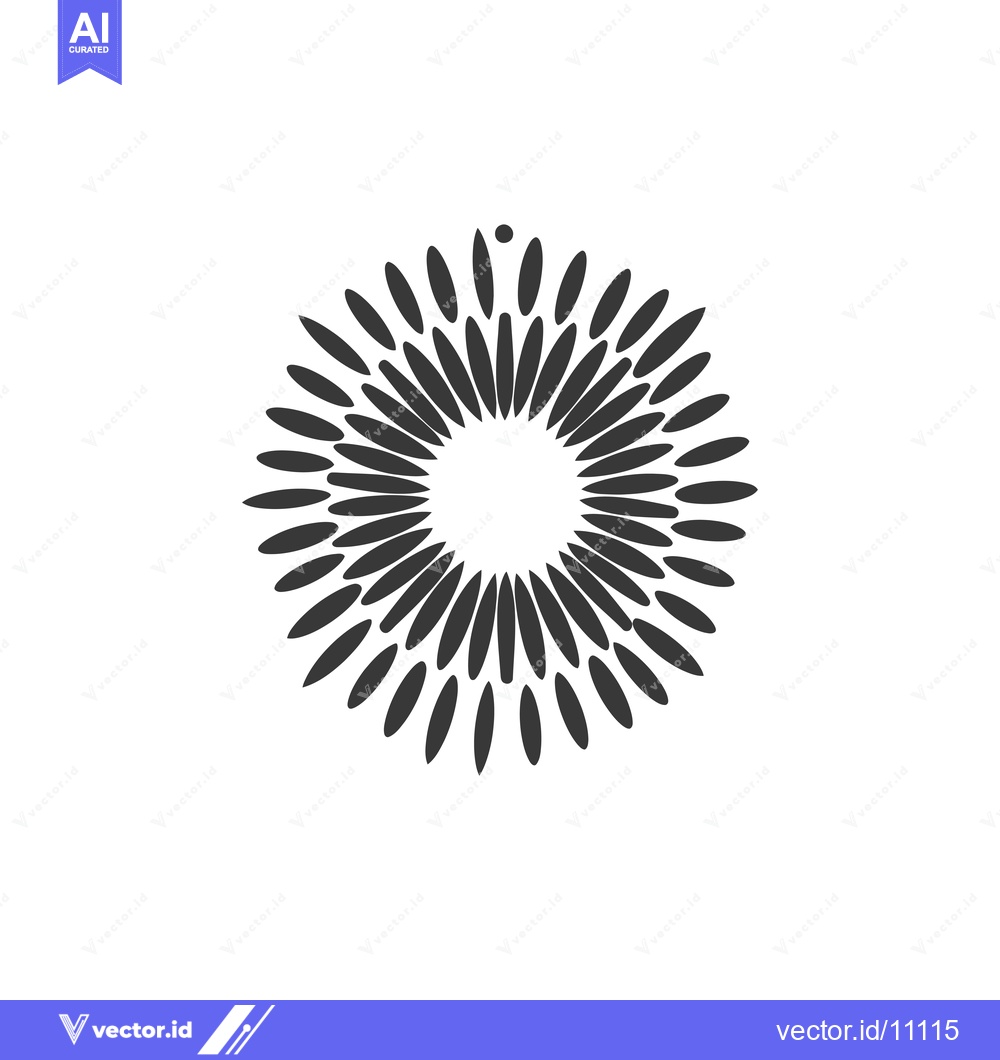 Premium Vector dari Abstract Circular Design with Elongated Shapes