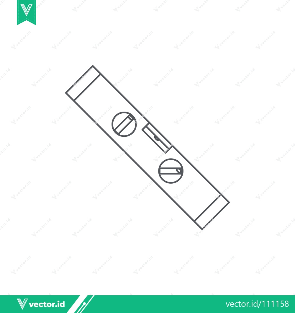 Premium Vector of Simple Line Drawing of a Spirit Level Tool