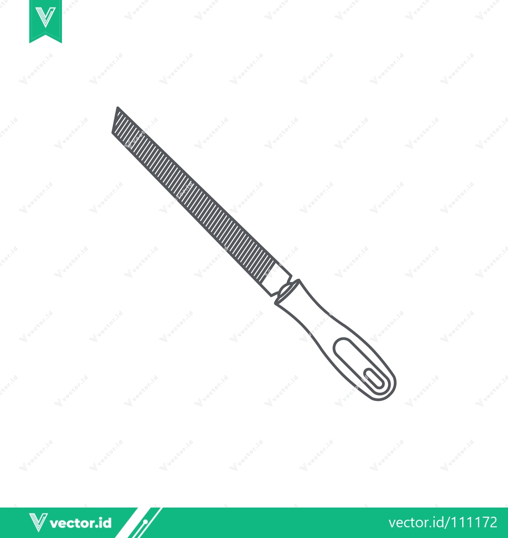 Premium Vector of Illustration of a rasp file tool for woodworking and metalworking