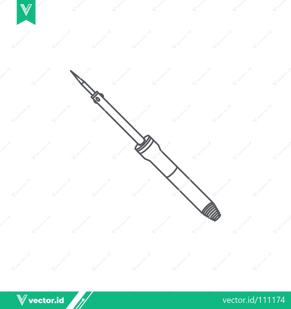 Premium Vector dari Simple Line Art Illustration of a Soldering Iron Tool