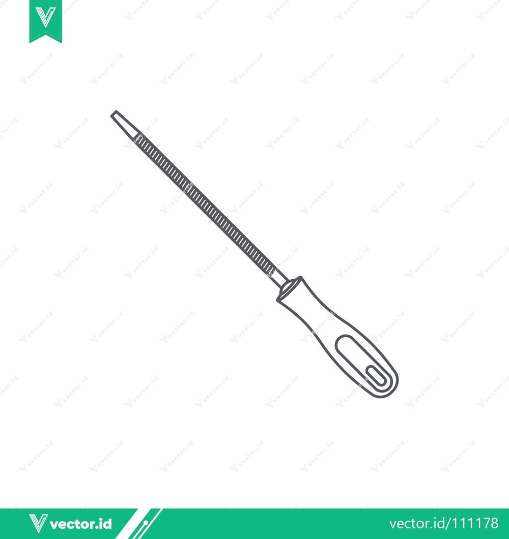 Premium Vector dari Illustration of a Rasp File with a Handle