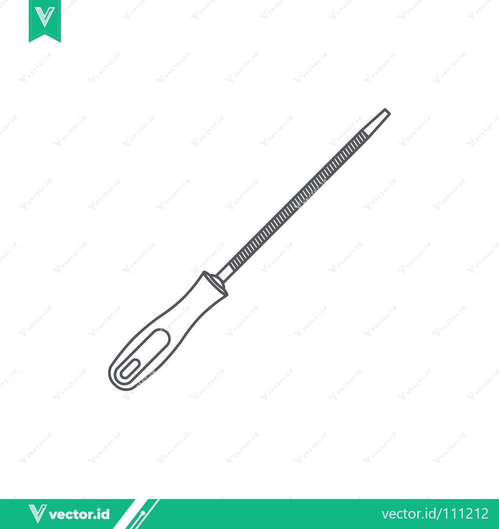 Premium Vector of Illustration of a Metal File Tool with Handle
