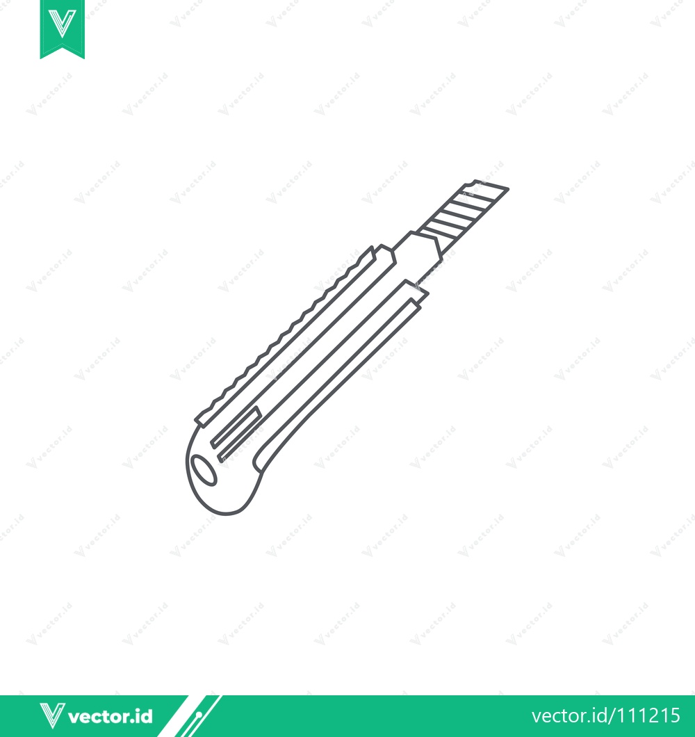 Premium Vector dari Simple Line Art Illustration of a Utility Knife