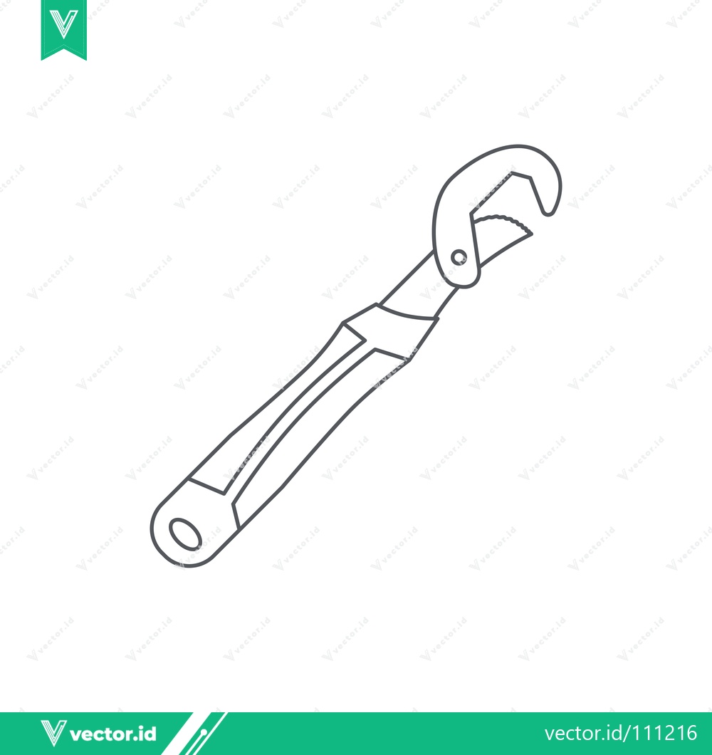 Premium Vector dari Illustration of a Pipe Wrench Tool