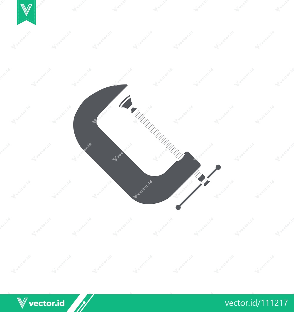 Premium Vector dari Simple C-Clamp Icon Vector Illustration
