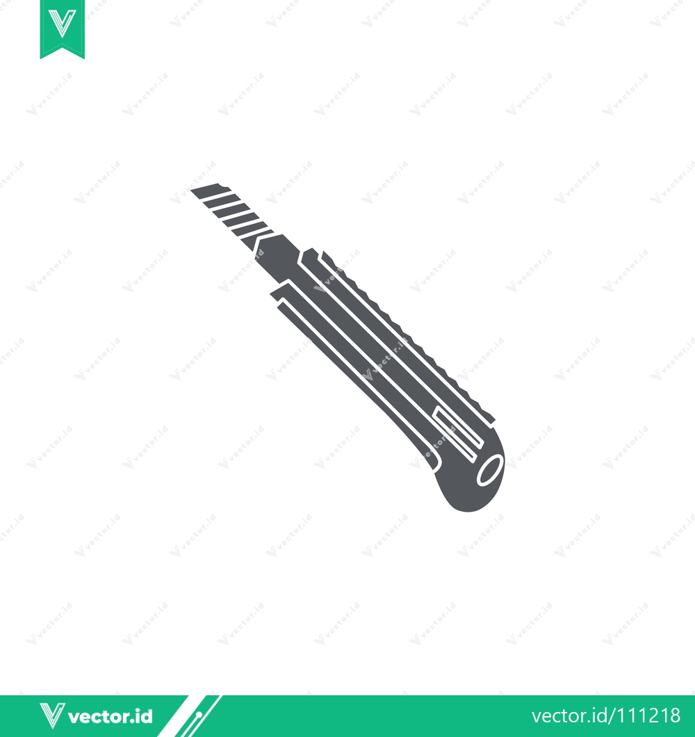Premium Vector dari Sharp Utility Knife Blade Tool Icon