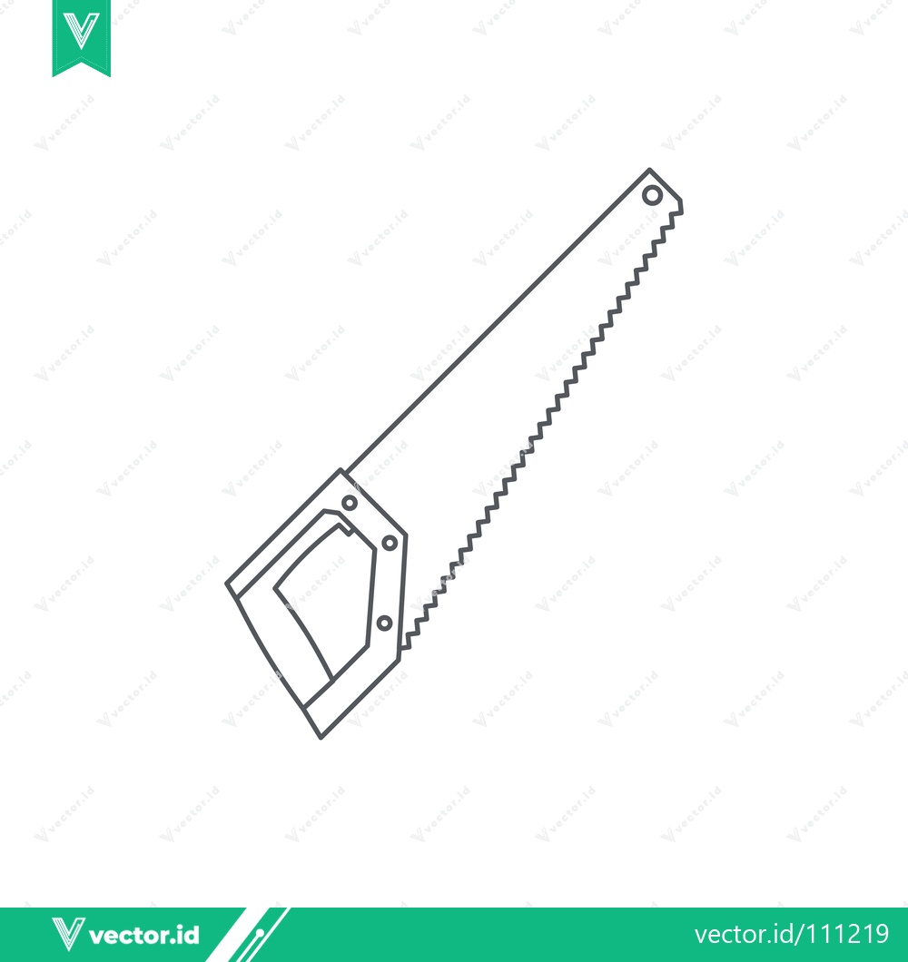 Premium Vector dari Hand Saw Tool Illustration